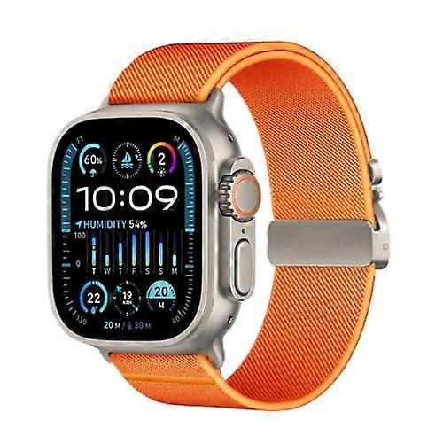 For Apple Watch 46mm / 49mm / 45mm / 44mm Parachute Buckle Elastic Nylon Watch Band