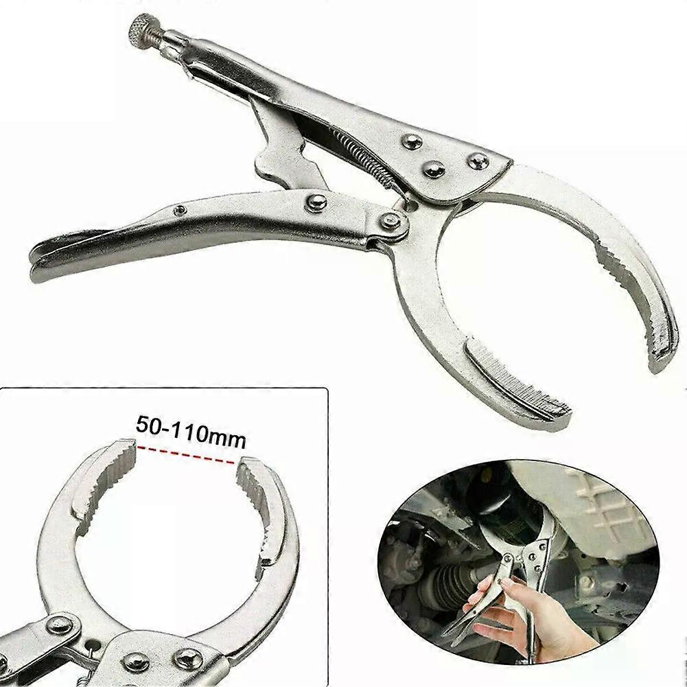 Clamp Filter Wrench Adjustable Oil Grid Wrench Removal Tool Locking Pliers Hand Remover Oil Filter Disassembly Tool 50mm-110mm