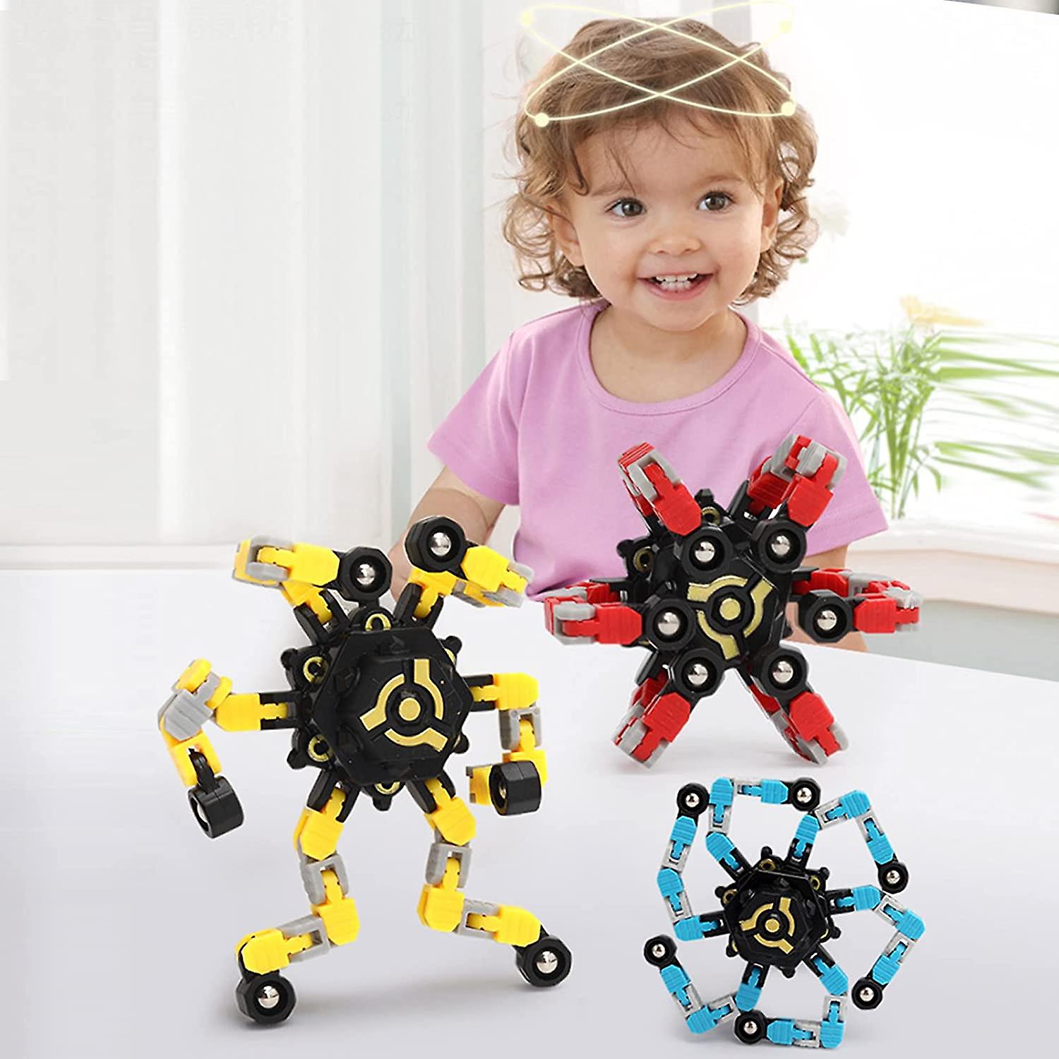 Chaîne Fidget + Cube Anti-Stress En Métal – Jouet Calme Rotation Silencieuse Pour Anxiété, Concentration, Arrêt Mauvaises Habitudes