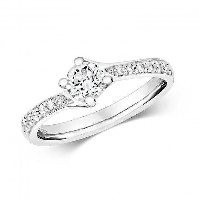 Diamond Set Shoulders Ring RDQ227W