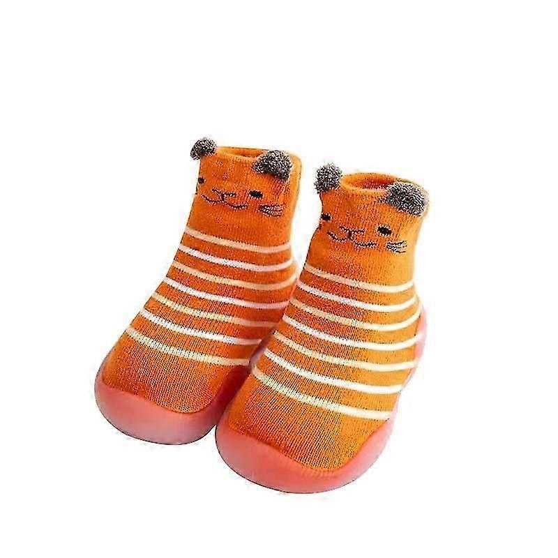 Baby Toddlers Mockasiner Anti-slip Fuzzy Toffel Golv Varma skor Strumpor