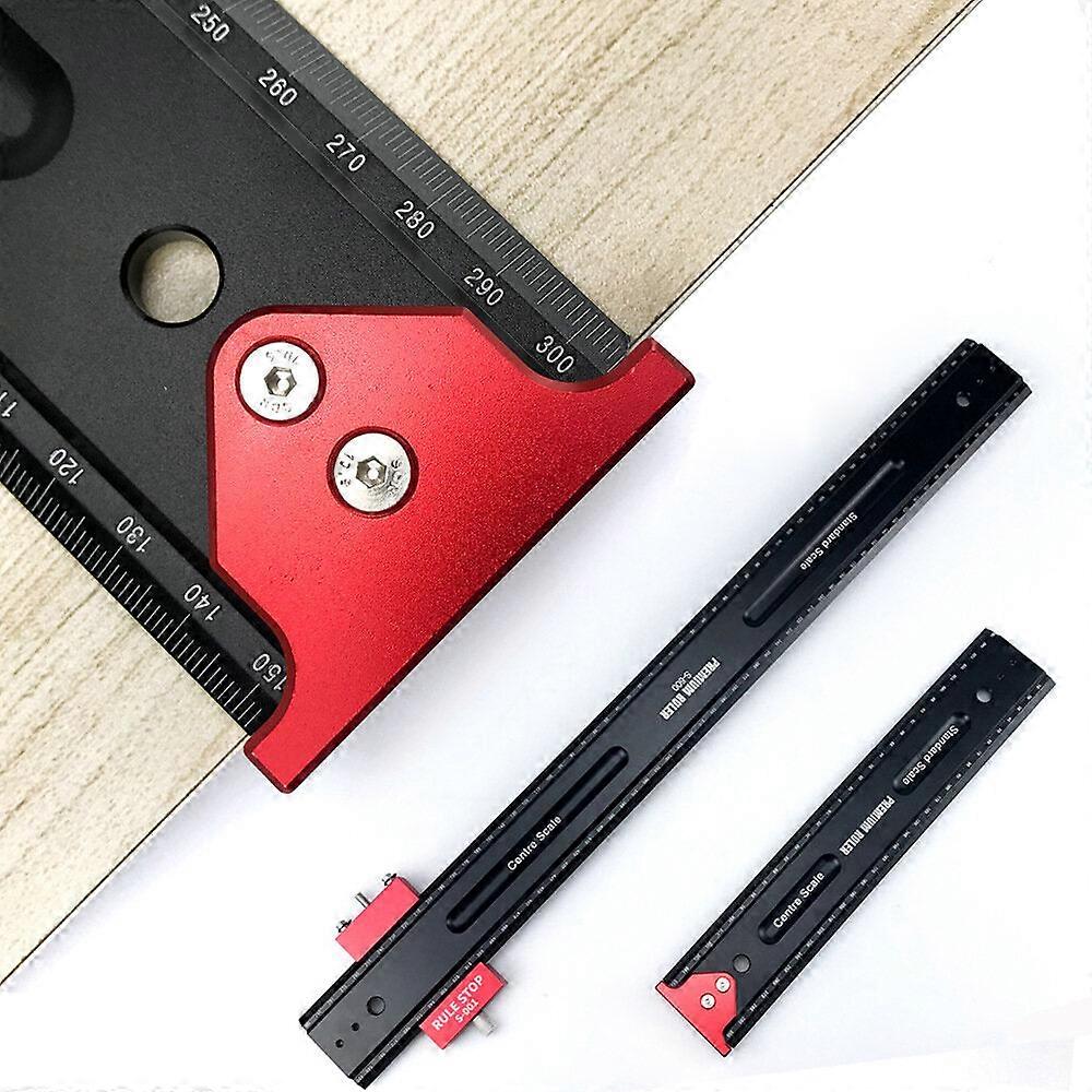 Aluminum Alloy Marking Ruler For Woodworking - Multi-function Square Scriber