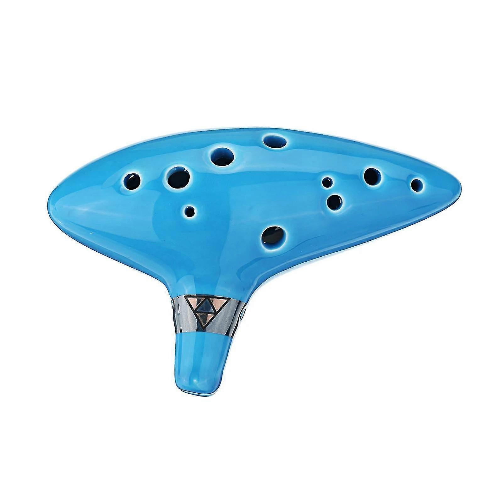 12 τρύπες Alto C Zelda Ocarina κεραμικό δοχείο φλάουτο πνευστό μουσικό όργανο με κορδόνι Musicbook