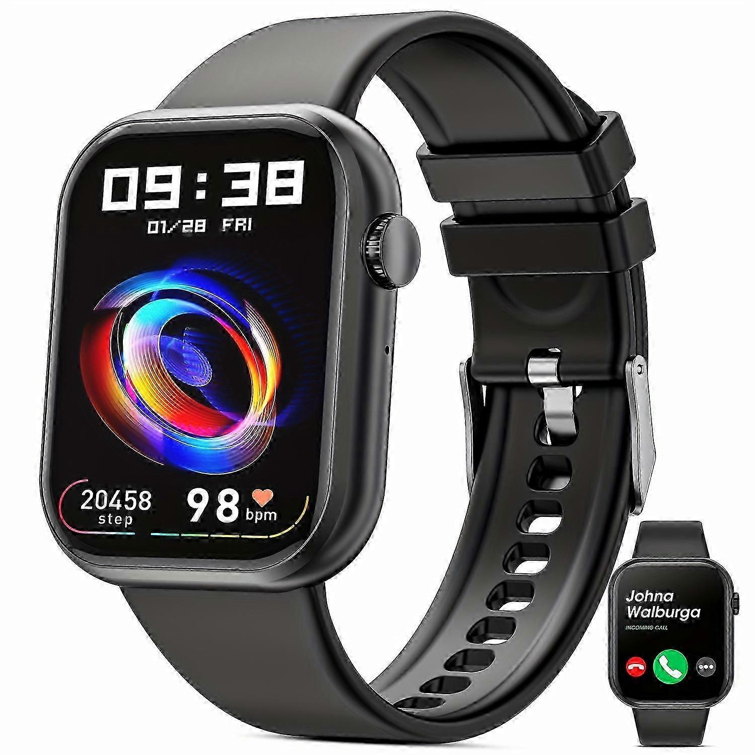 "JUEGE* Waterproof Smart Watch With Wireless Calling, Full Touch Screen, Multiple Sports Modes, Ideal For Men & Women's"