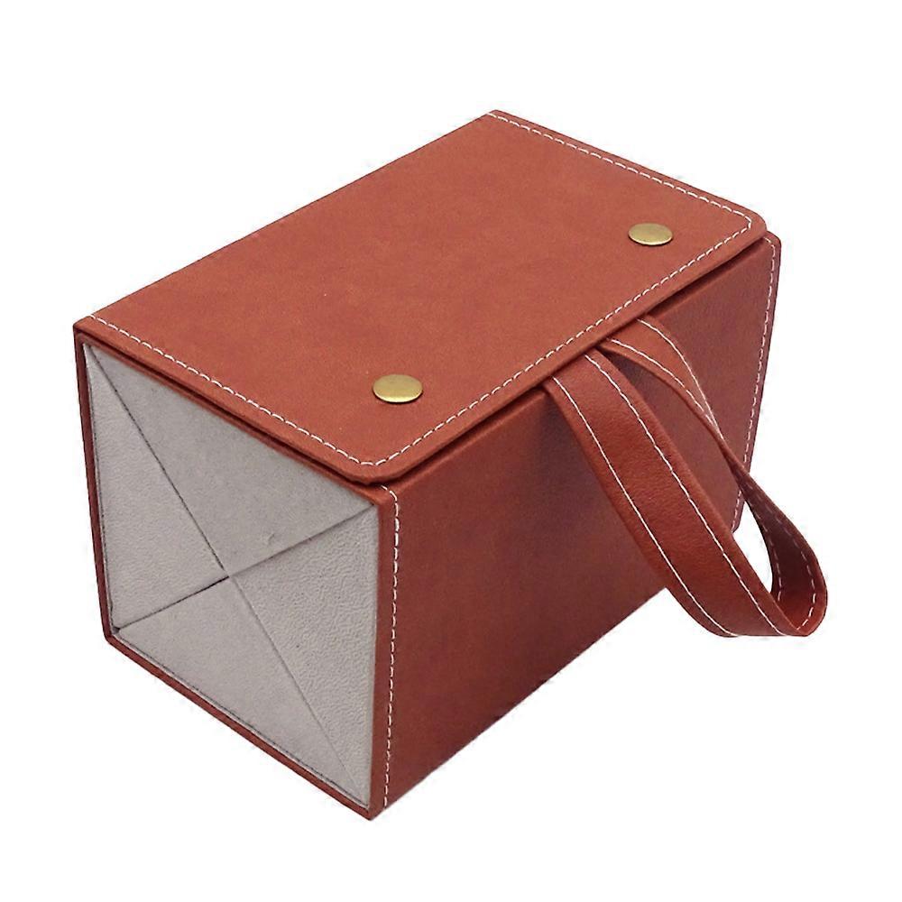 Étui à lunettes en cuir à carreaux multiples, fait main