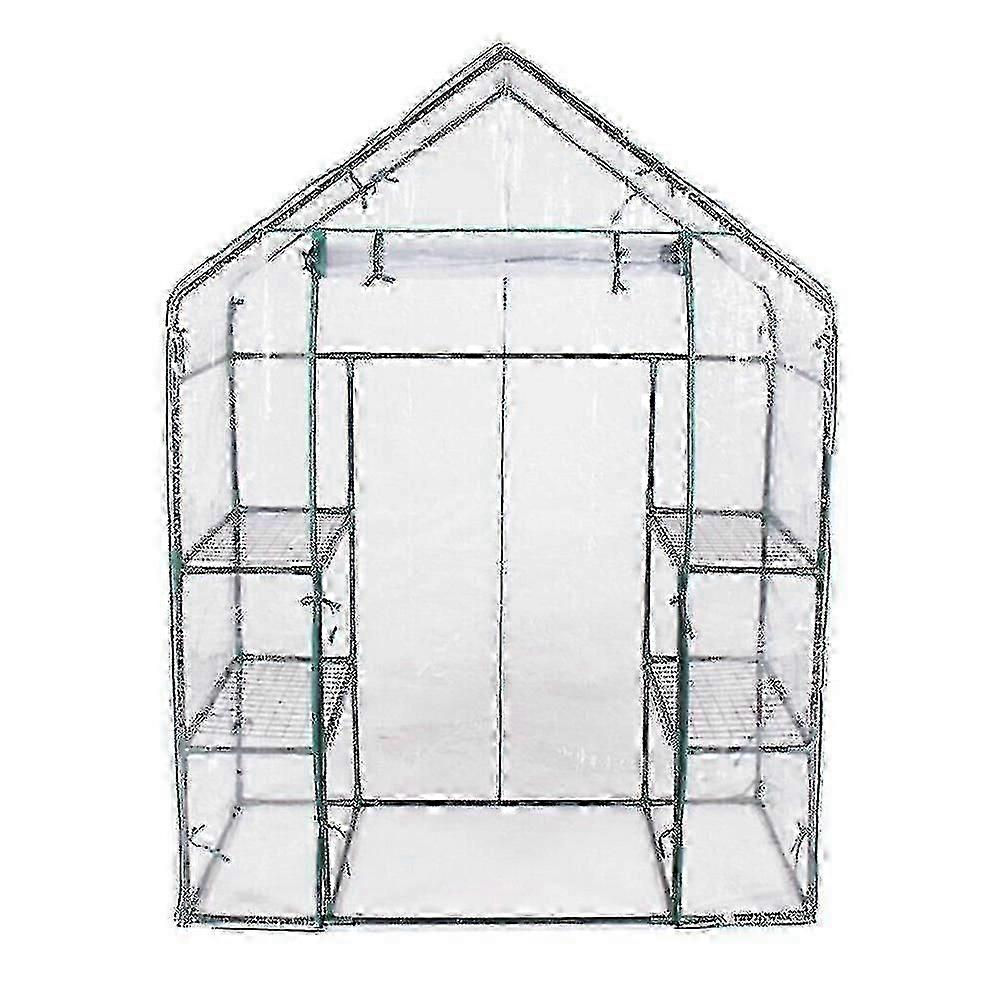 温室プラスチック折りたたみ式クリアカバーフラワー盆栽植物保護成長テント Qinhai