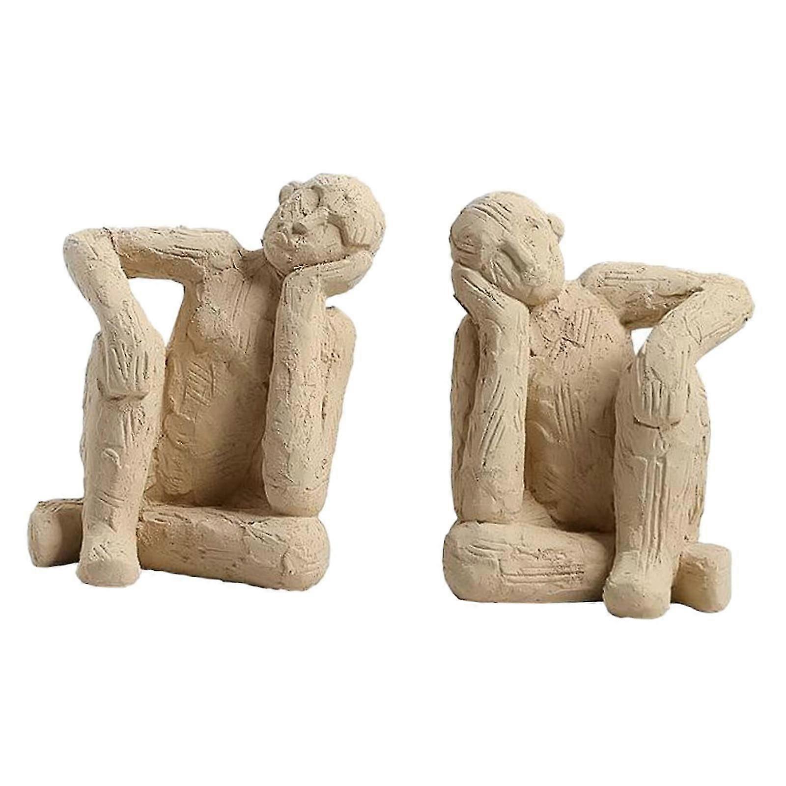 Thinker Decorative Bookends Book Stopper for Living Room Libraries Bookshelf