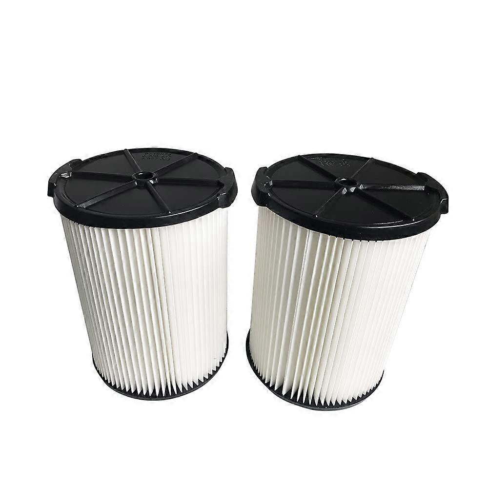VF4000 Standard Filter for Wet/Dry Vacuums 5 Gallons and Larger Compatible with Ridgid 2 Pack White Replacement Filters
