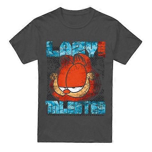 Garfield Unisex Adult Lazy But Talented Distressed T-Shirt