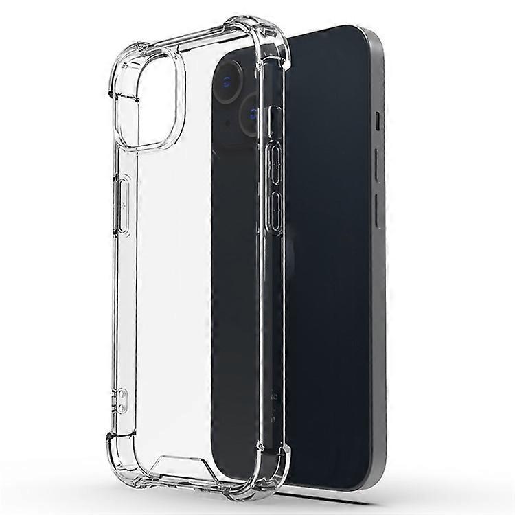 Compatible For iPhone 15 Clear Four Corner Drop Resistant TPU Frame + Acrylic Back Cover Phone Case