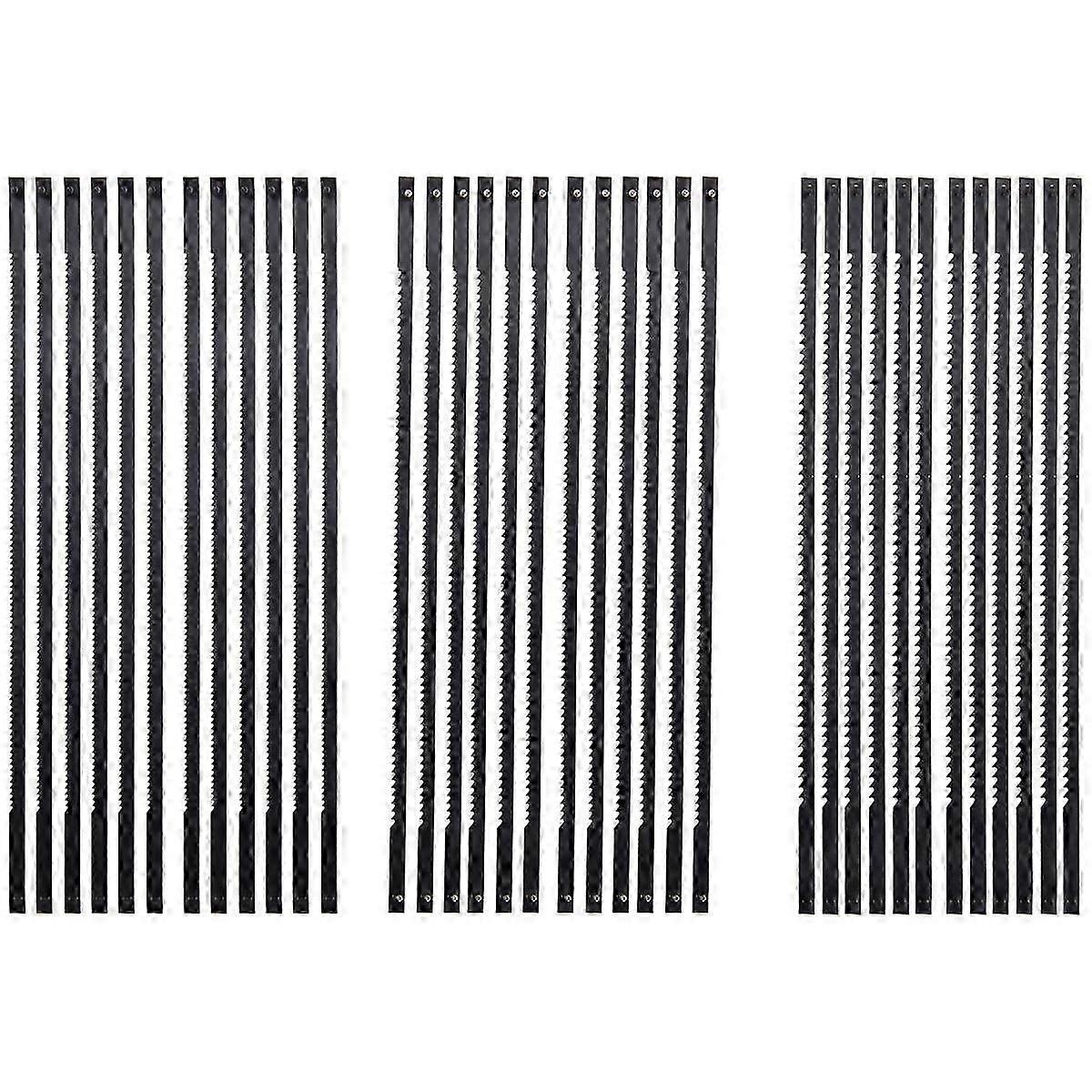 36 قطع شفرات المنشار التمرير 127mm الكربون الصلب شفرات Fretsaw مع دبوس 15/18/24 الأسنان القياسية قطع شفرات المنشار غرامة