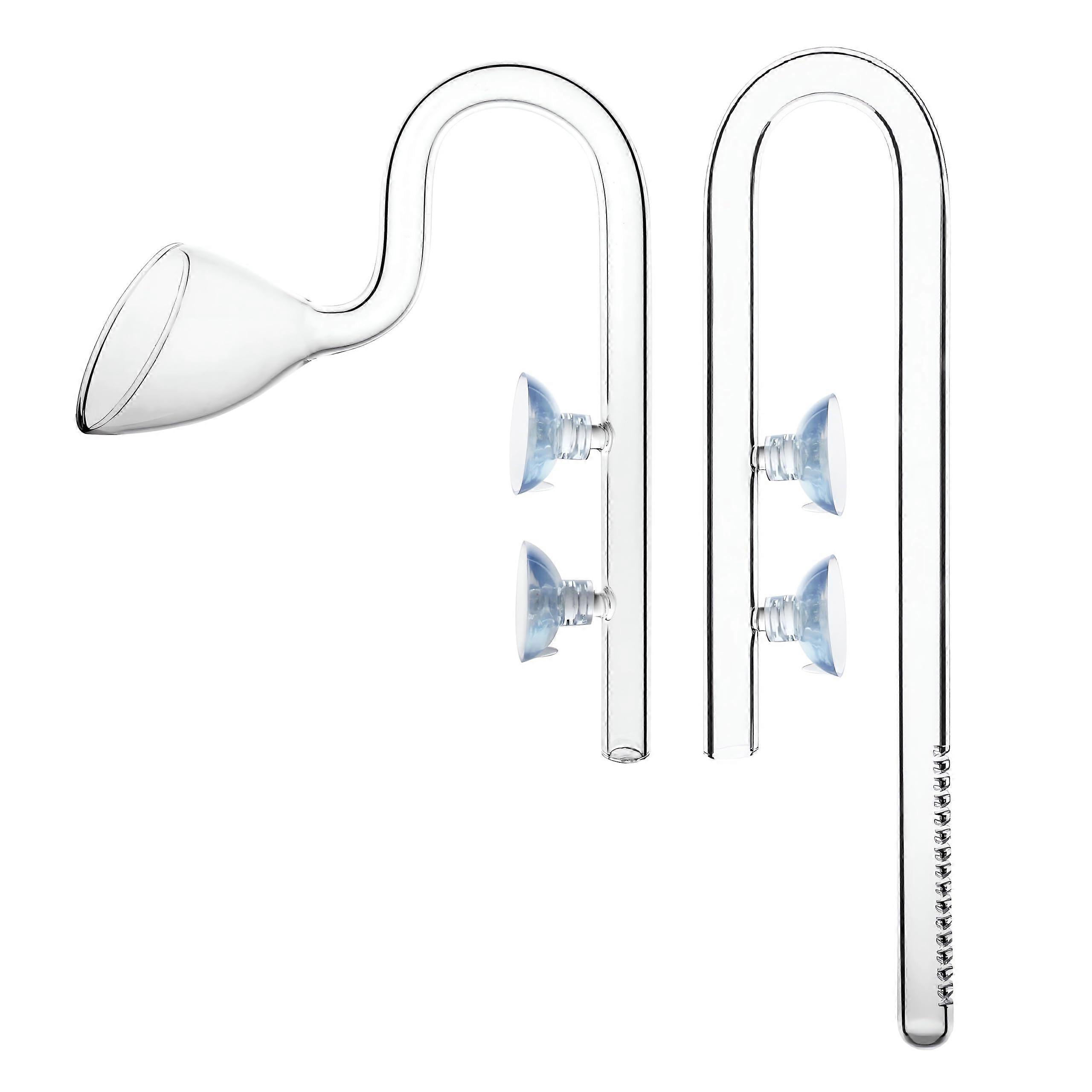 13mm Plant Aquarium Glass Lily Pipe Inlet and Output Set for 12/16mm Pipe, Durable and High-Flow Design