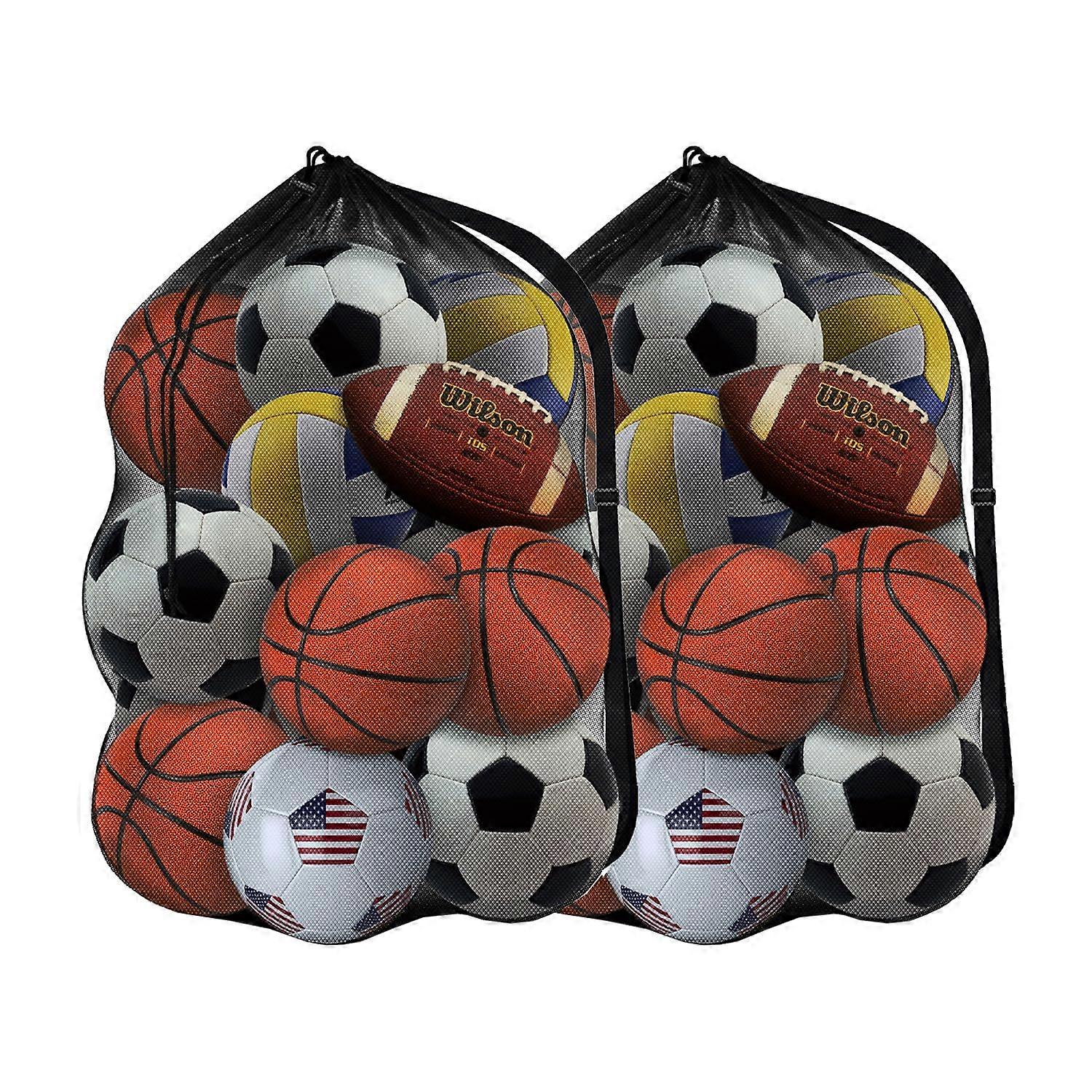 Mesh Ball Bag for Sports Equipment - Large Capacity Storage Organizer for Soccer, Basketball, and More