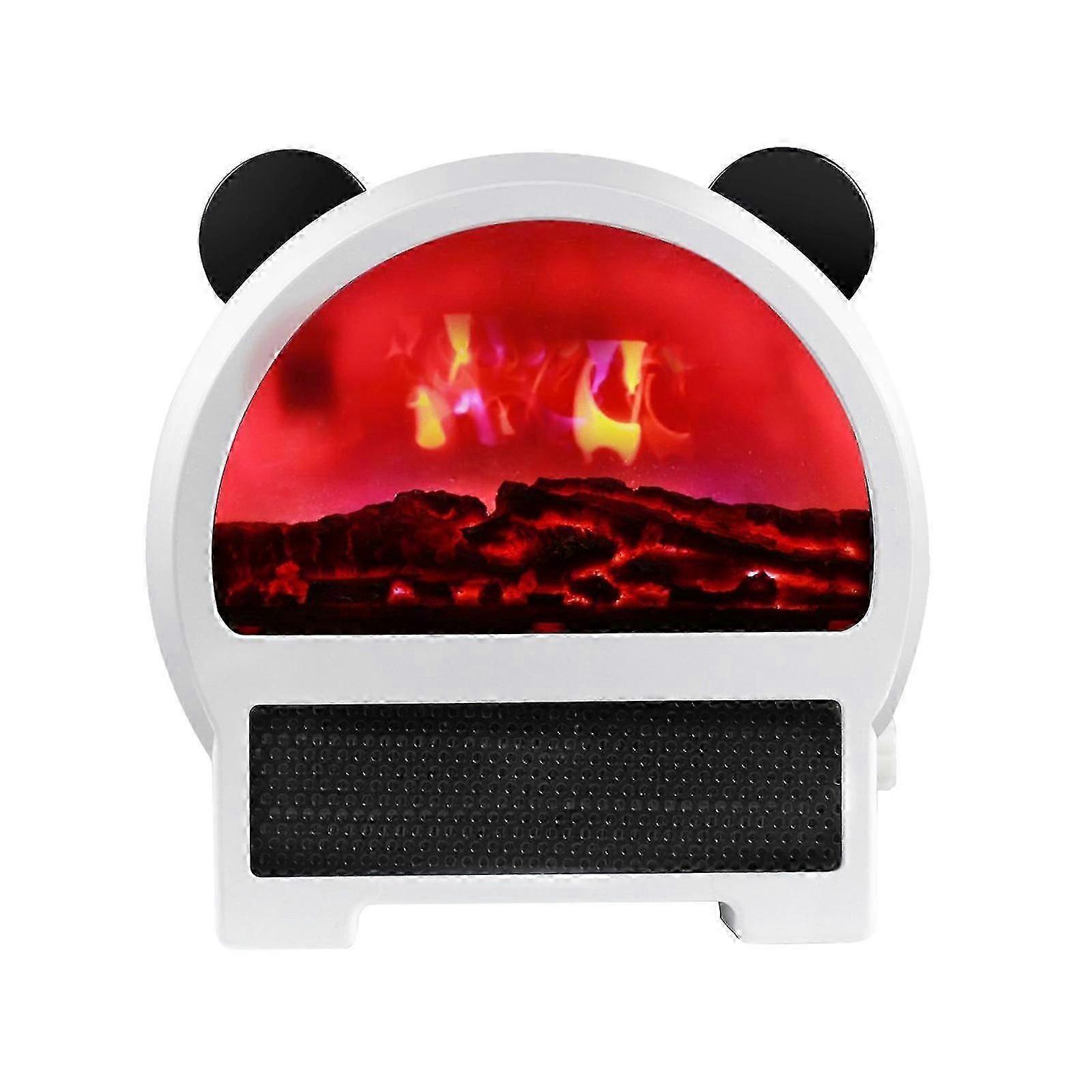 Simulation Flame Heater Ceramic Fast Heating Heater Winter Heating Space Heater,white_Featured Gift