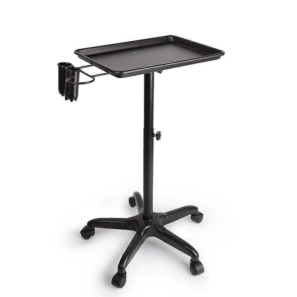 Salon Trolley Cart with Adjustable Height and Rolling Wheels – Large Capacity Tray with Tool Holder for Hair Salons and Barber Shops