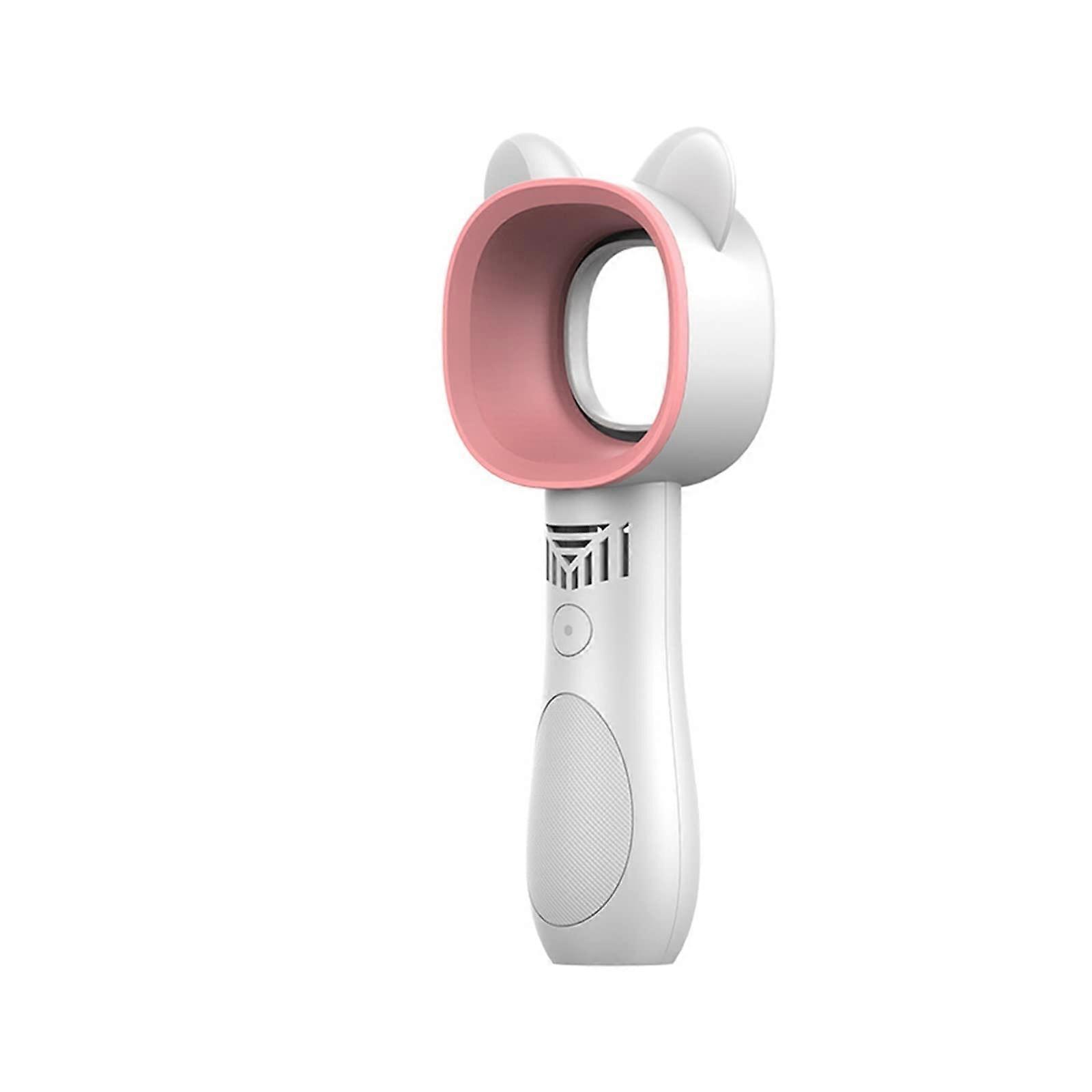 Cute Cat Fan Fanless Shadowless Portable USB Charging Handheld Mini Fan Pink Multifunctional