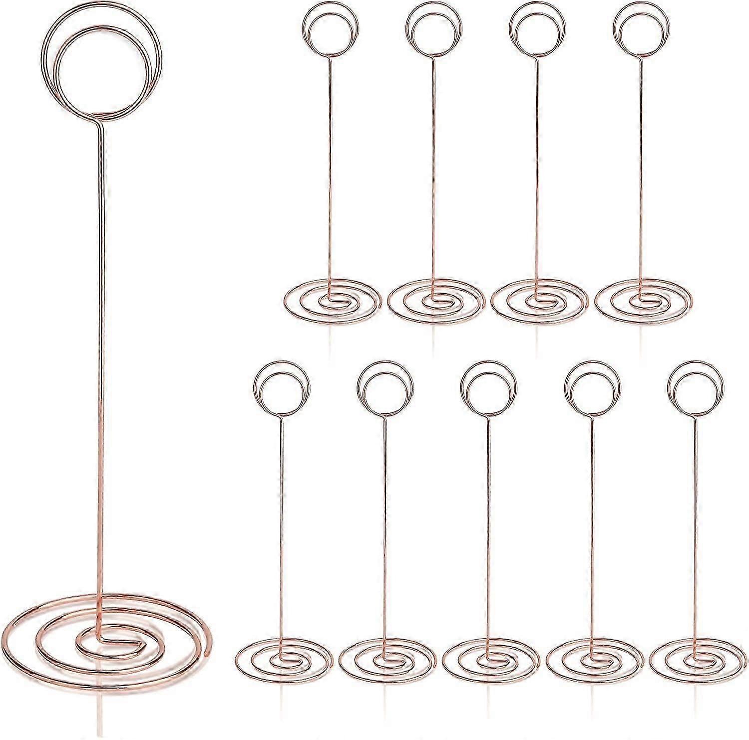 10 Stück Tischnummernhalter - Tischkartenhalter (Roségold)