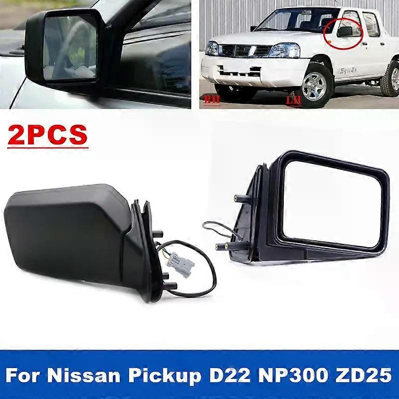 2PCS Left and Right Car Outer Rearview Side Mirror Assembly For Nissan Pickup D22 NP300 ZD25 P27 2011 2012 2013
