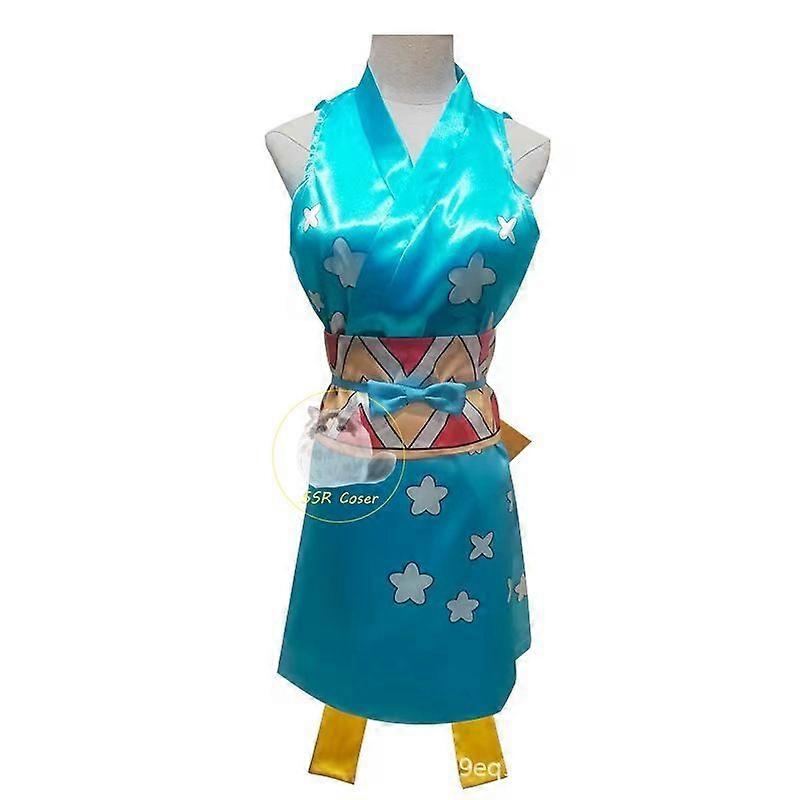 Anime Nami Cosplay Yukata Wano Pays Cosplay Costume Nami Perruque Robe Uniforme Femmes Filles Kimono pour Costumes D’halloween