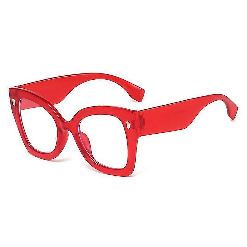 New Fashion Oversized Cat Eye Anti Blue Light Glasses For Women Retro Designer Clear Reding Computer Eyeglasses Ins Popular Whol