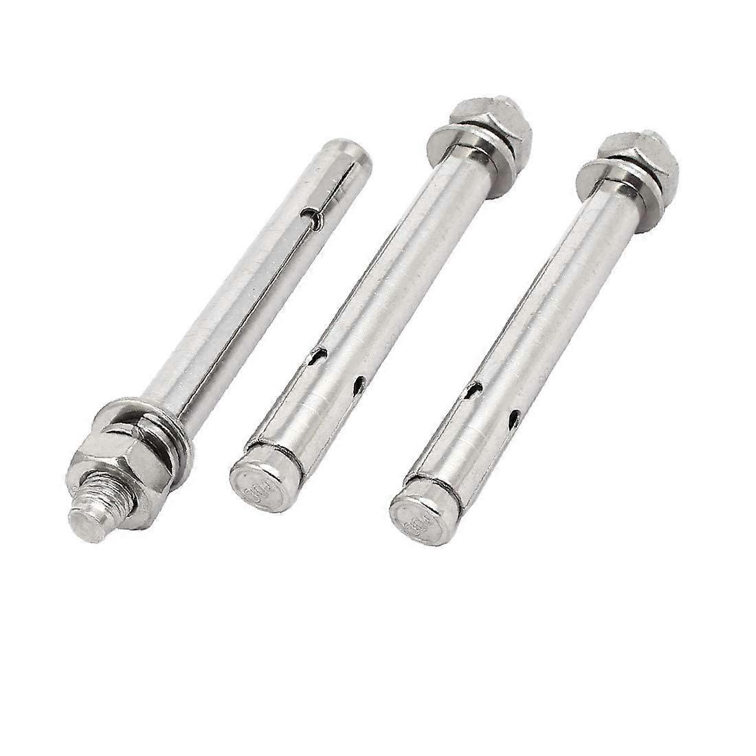 M10x120mm 304 Stainless Steel Air Condition Fitting Sleeve Anchor Expansion Bolt 3pcs (Color : Multiple Colors, Size : Medium)