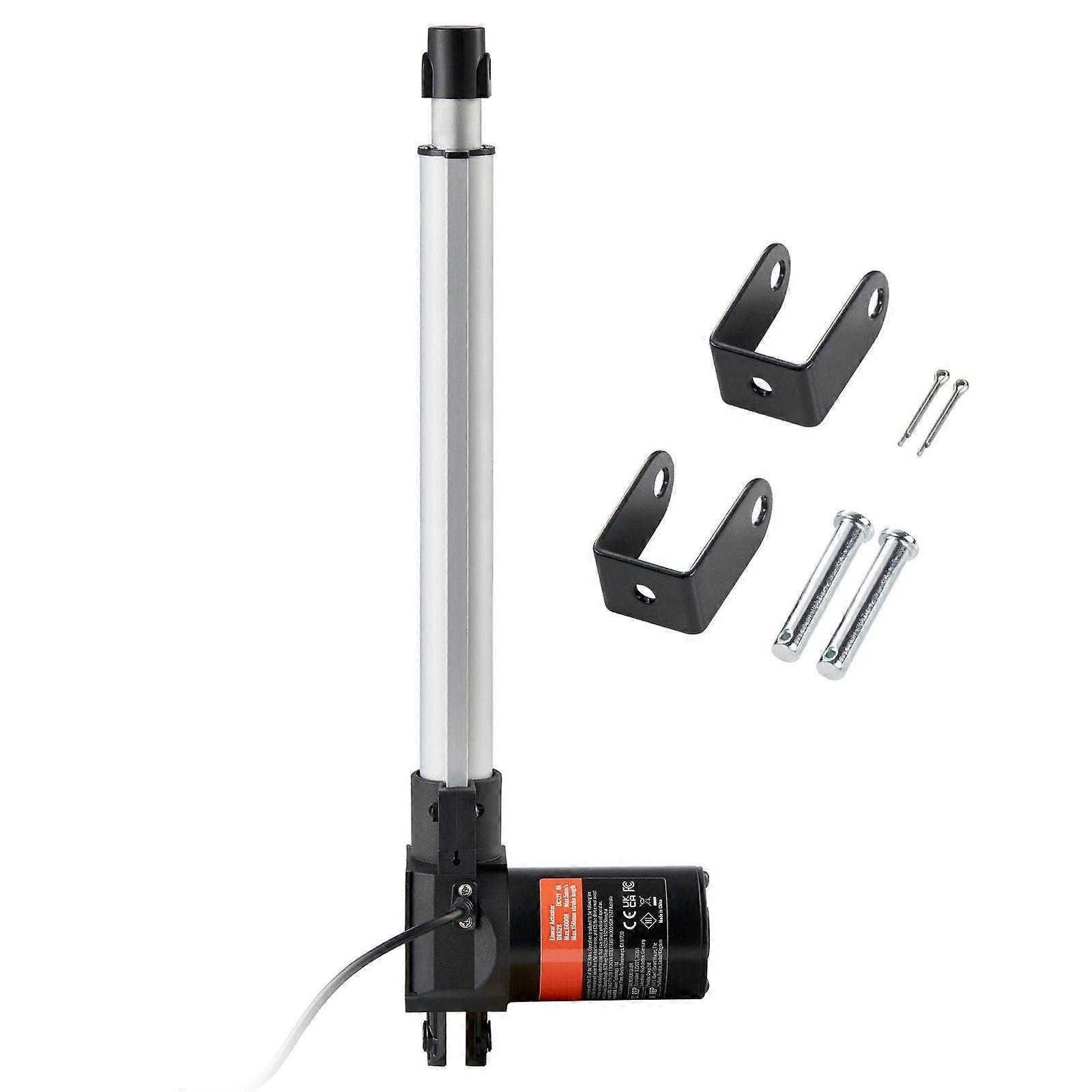 Linear Actuator 12V, 12 Inch Heavy Duty 1320lbs/6000N Linear Actuator, 0.19"/s Linear Motion Actuator with Mounting Bracket & IP44 Protection for Elec