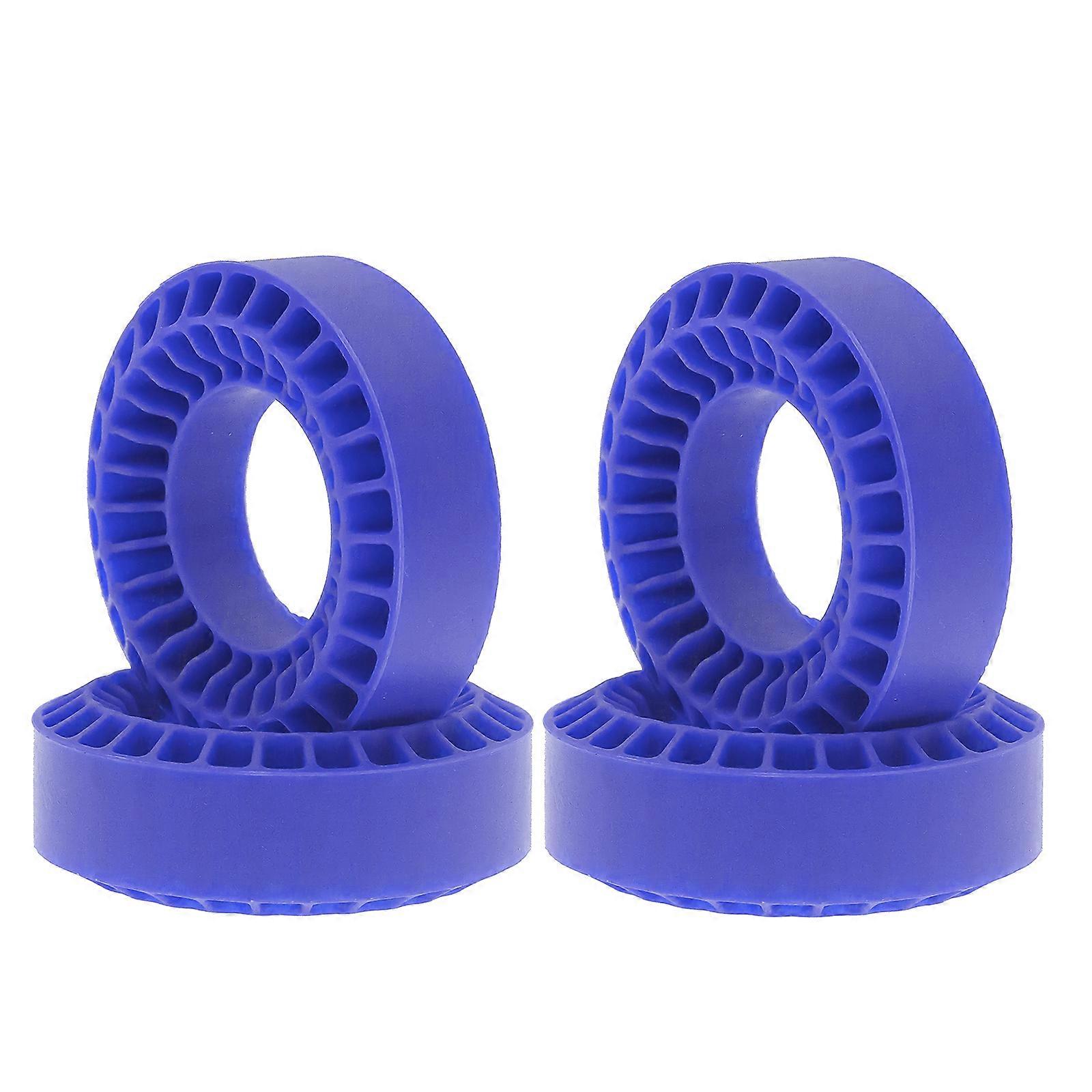 4PCS Silicone Inserts Fit for 1.0" Wheel Tires Remote Control Crawler Accessories, Blue