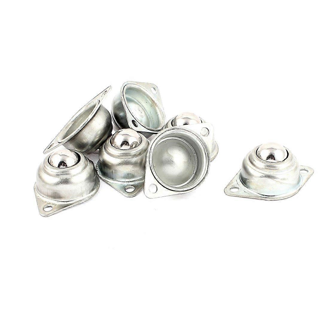 Silver Tone Flange Mounting Ball Transfer Units Conveyor Roller 7pcs for Smooth Material Movement and Handling