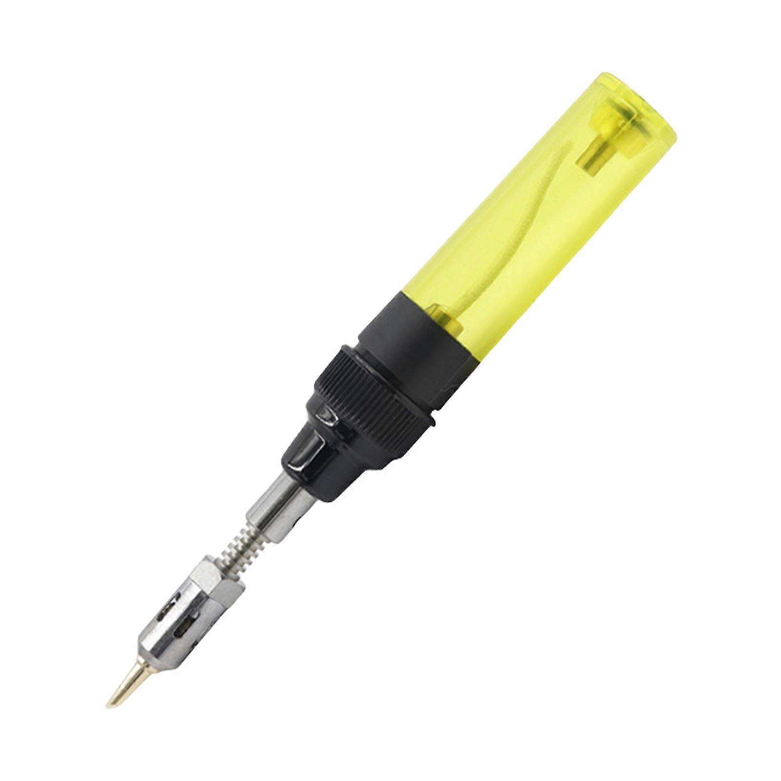 Efficient Portable Gas Soldering Iron for Technicians Model Making Repairs with Integrated Welding and Cutting Functions Yellow