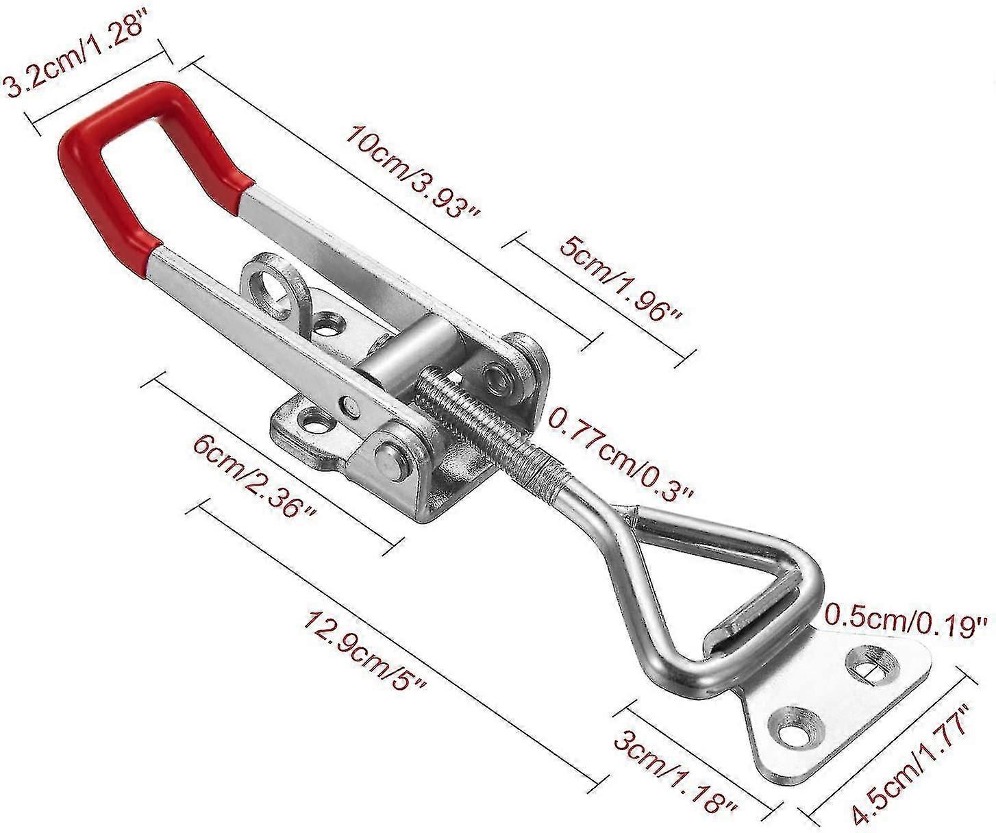 Heavy Duty Adjustable Toggle Latch Clamp With Lock Hole 660lbs Holding Capacity Large Pull Action Latch