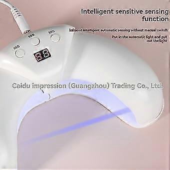 Lampe à ongles à séchage rapide avec main anti-noire Lampe télescopique en forme de U en forme de croissant