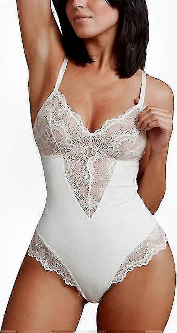  Women's Lace Bodysuit with Tummy Control, V-neck Backless Design, Sleeveless Camisole Shapewear for a Slimmer Look and Enhanced Comfort