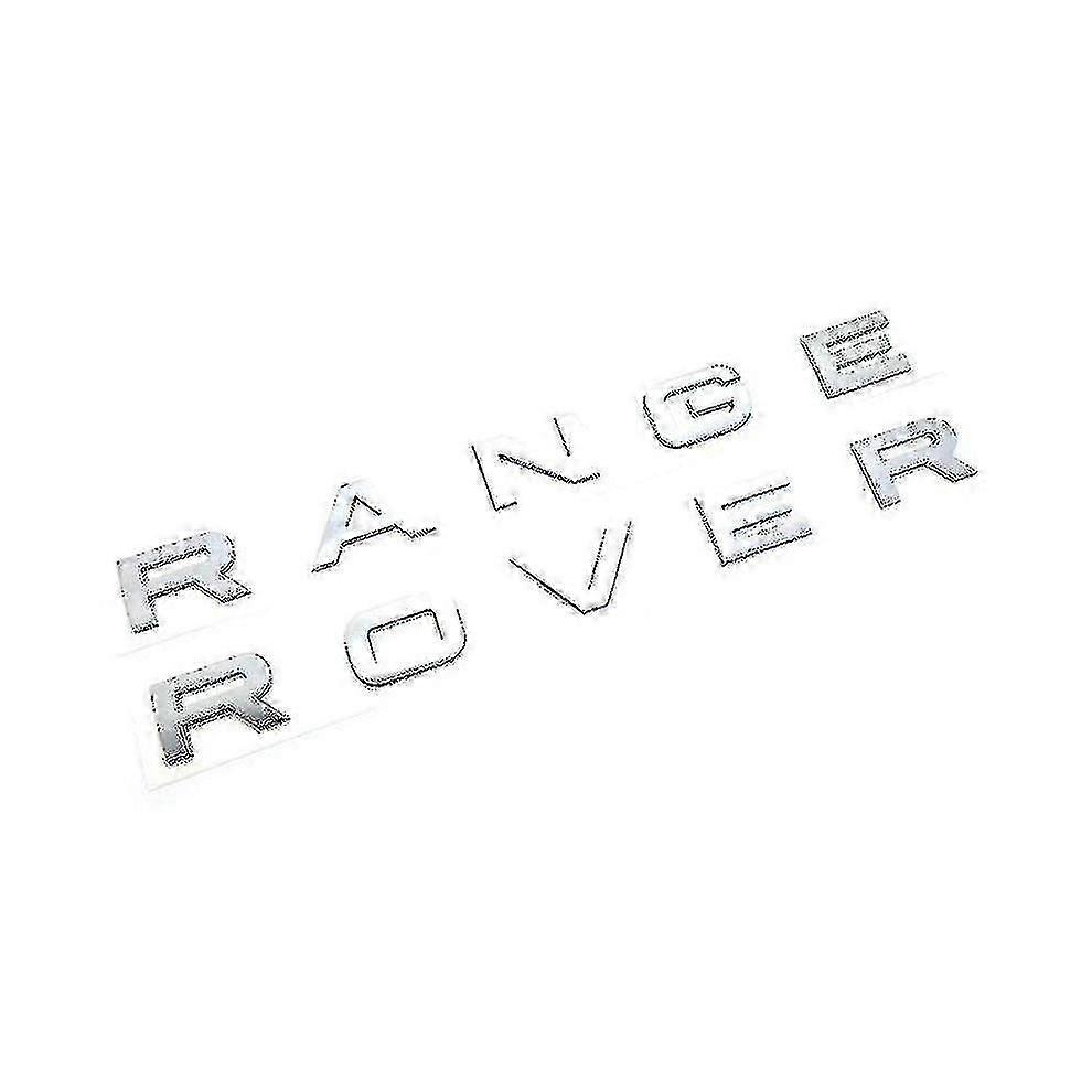 Chrom Silber Range Rover Frontgrill Motorhaube Emblem Motorhaube und Kofferraumbeschriftung (2er Pack)