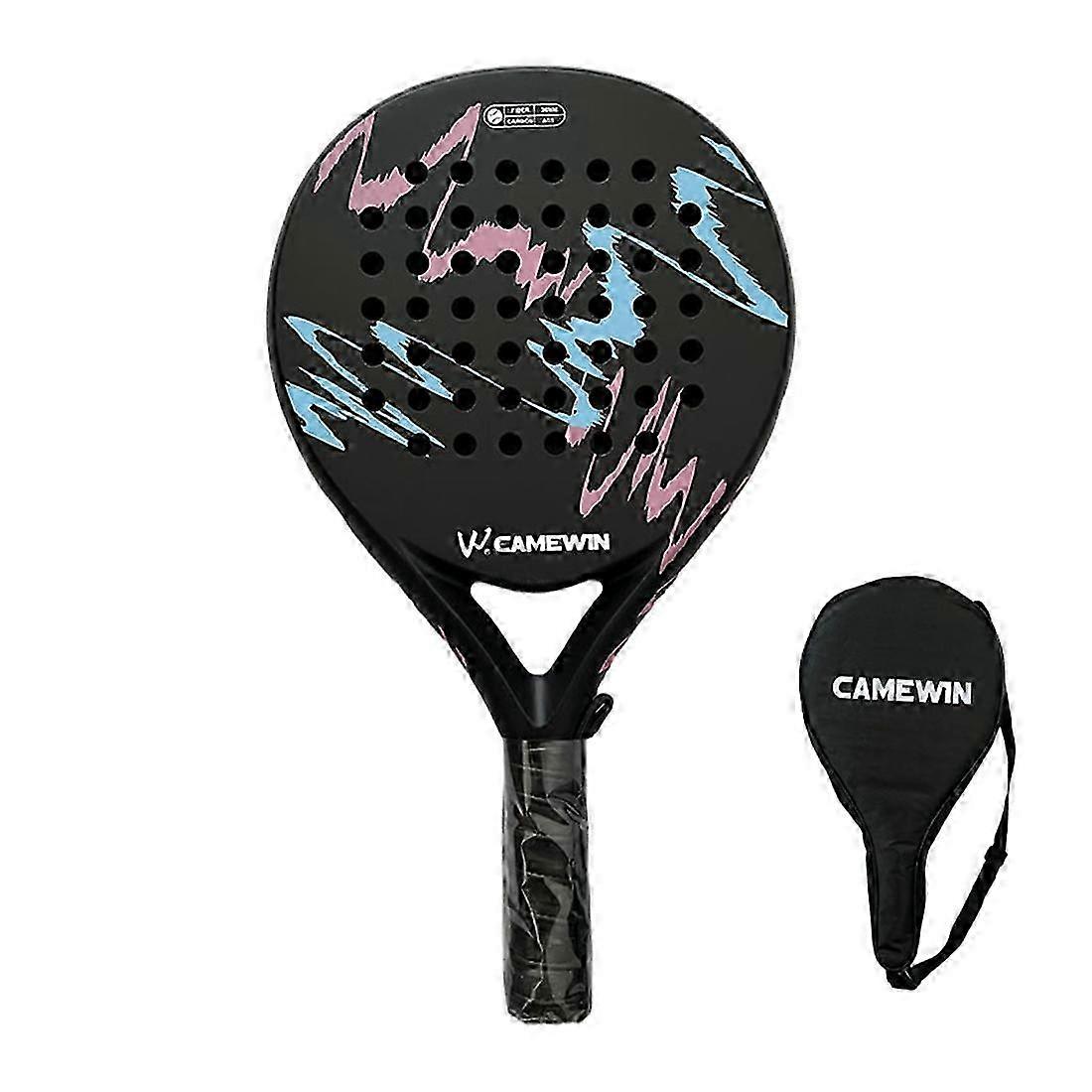 Carbon Fiber Padel Racket with Soft EVA Face & Paddle Bag for Tennis Training