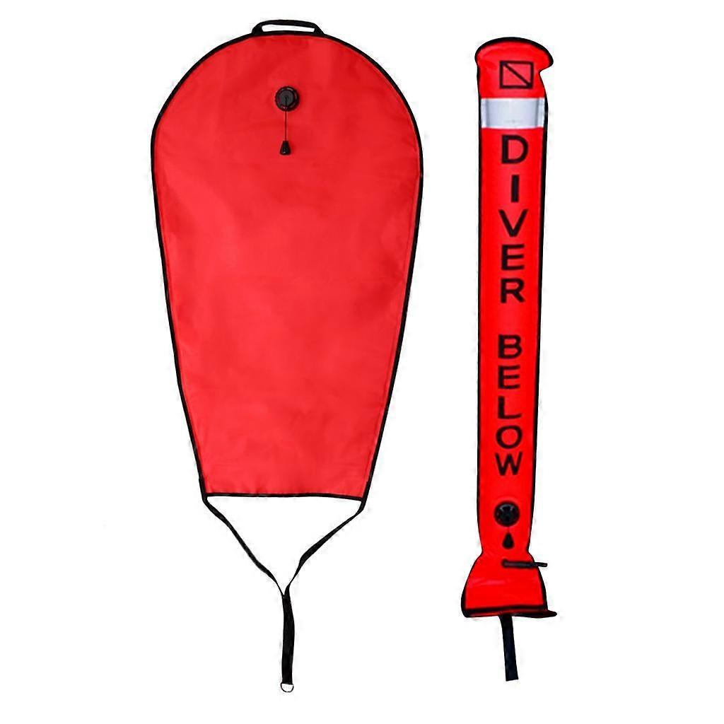 ヘビーデューティー125ポンドスキューバダイビングサルベージリフトバッグ+ SMB表面マーカーブイの安全性