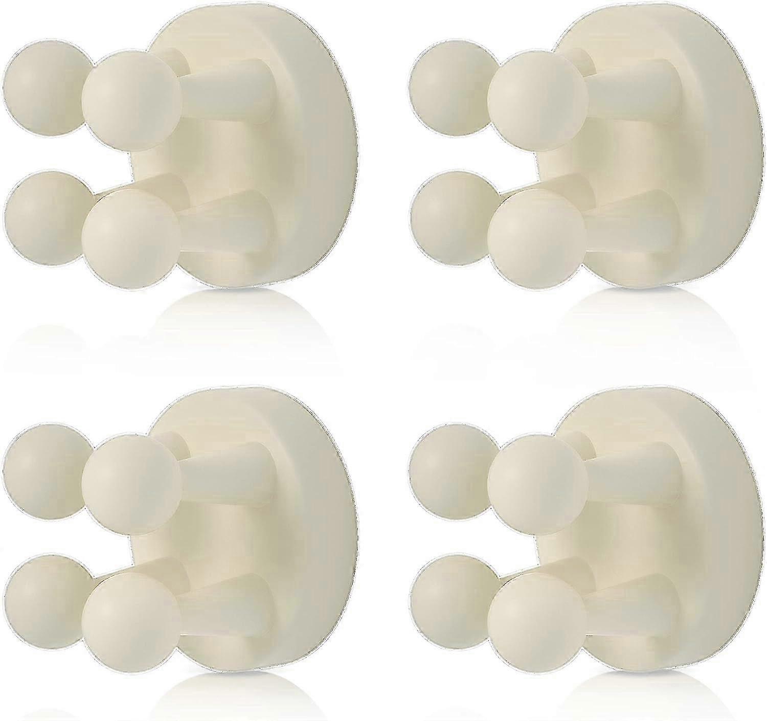 4 pcs Silicone Toothbrush Holder Multi-Function Hook Waterproof self Adhesive Single Toothbrush Hook Plug Holder for Wall hwy