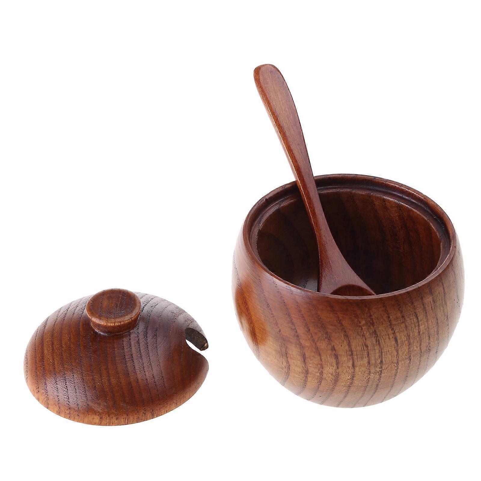 Boîte d’assaisonnement en bois Pot à épices Ménage Combinaison Maison Cuisine Bar à café Cadeau respectueux de l’environnement Design unique