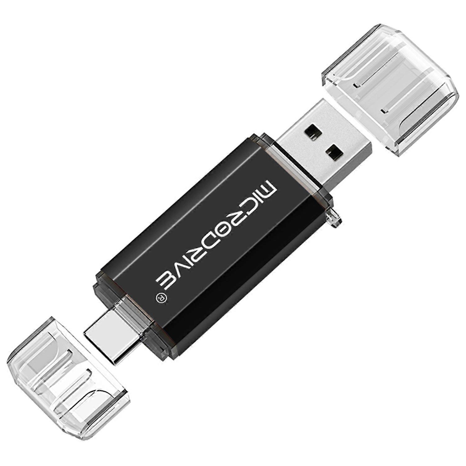 MICRODRIVE 64GB 2-in-1 USB 2.0/Type-C U-Disk Telefoon Laptop Computer Flash Disk