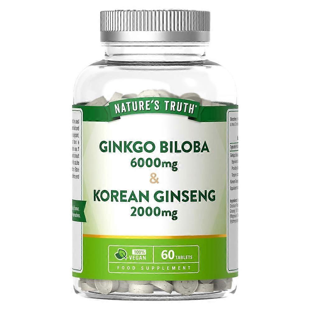 Nature's Truth Gingko Biloba & Korean Ginseng 60 Tablets