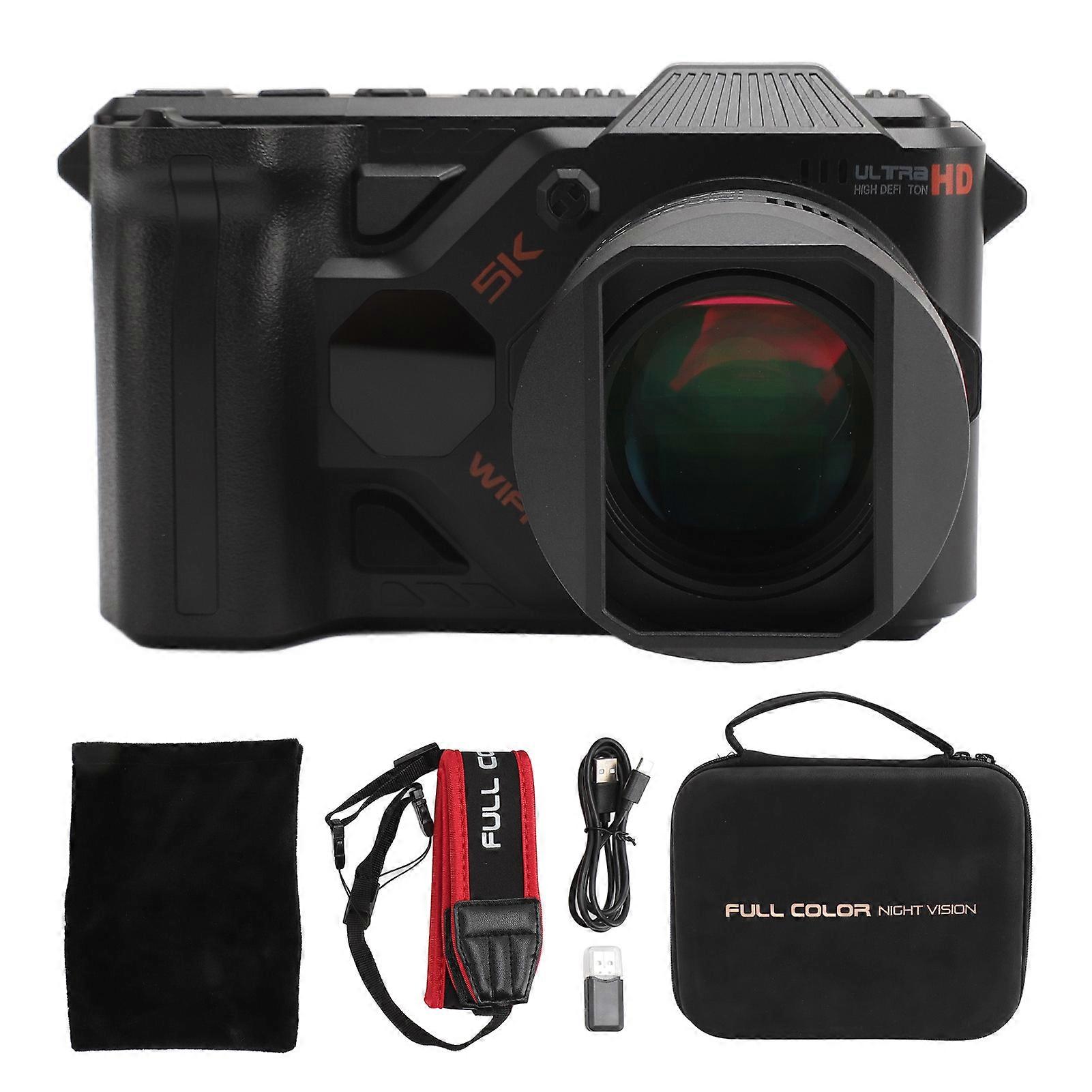 5K 50MP Digital Camera 4.0 Inch Screen 50x Digital Zoom 4800mAh 5G WiFi Infrared Night Vision 16:9 Travel Video Camera