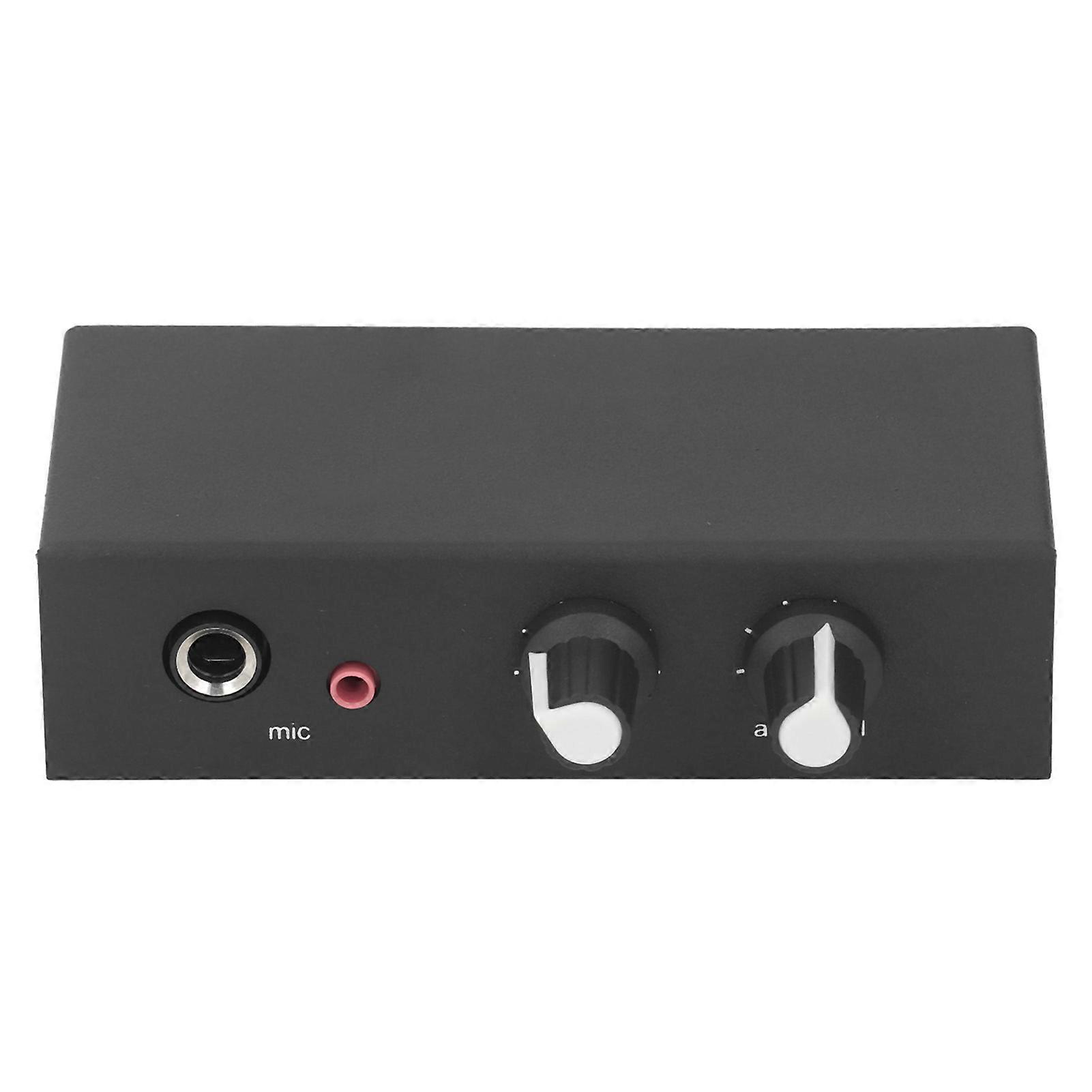 Stereo Sound Preamplifier Small Home Mic Headphone Amp Phono Turntable Phonograph Preamp Independent Knob DC5‑12V