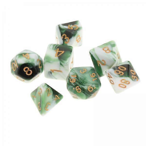 10x Acryl Polyeder Doppelfarben D8 D10 D12 D20 Brettspiele Rpg S Gold
