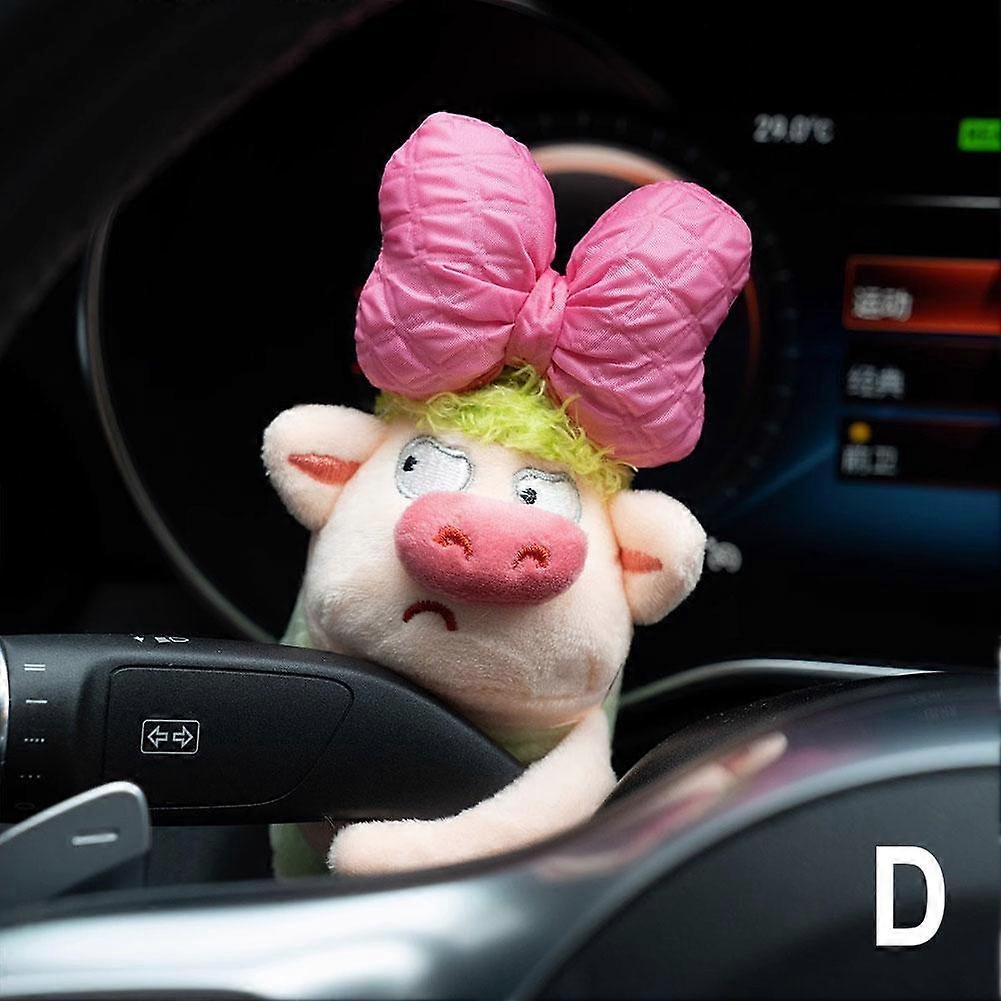D(D)$Car ornaments piggy hand gear decorations cute doll plush doll turn signal wiper personality