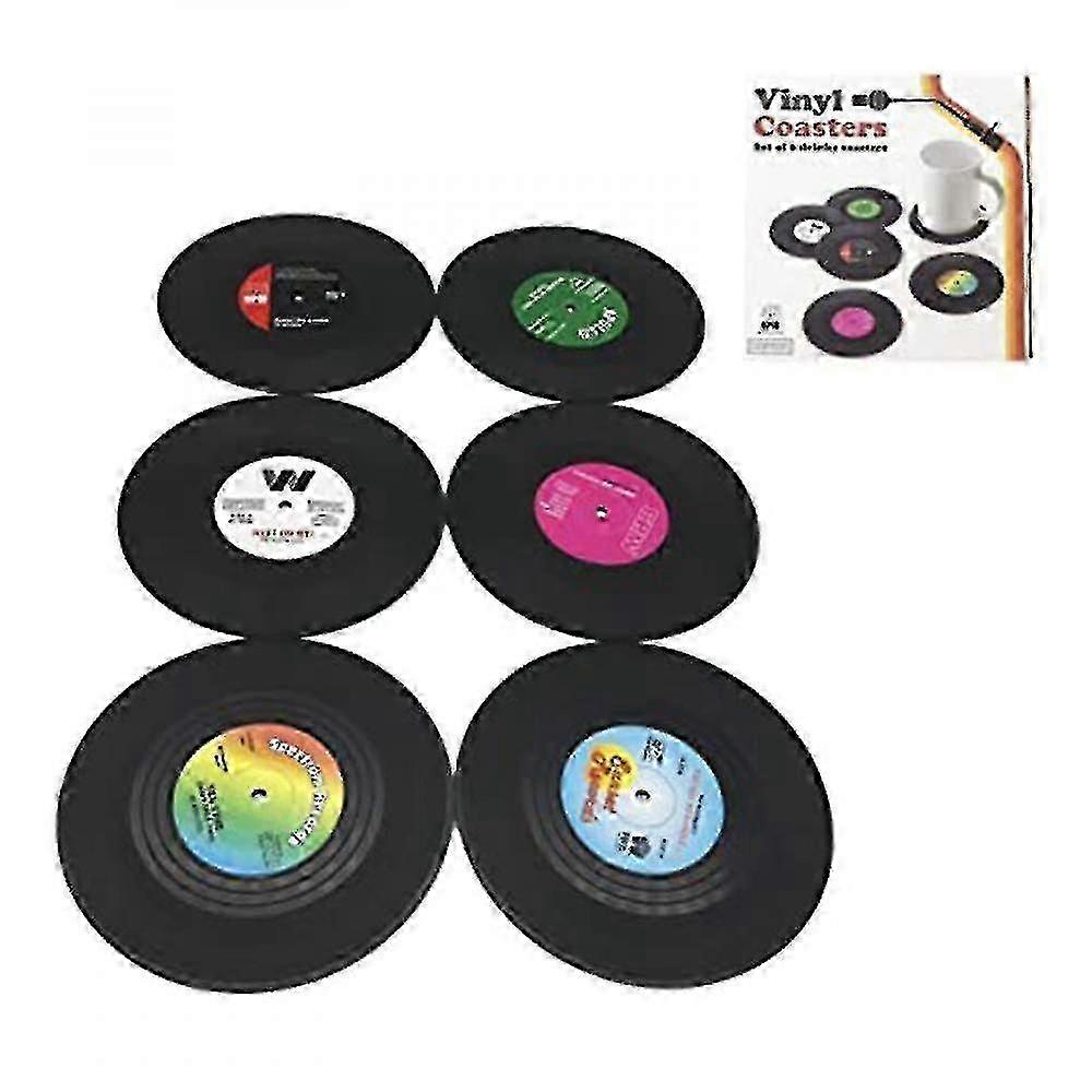 Cookware Sets Creative Vinyl Record Cup Drinks Holder Mat Tableware Placemat