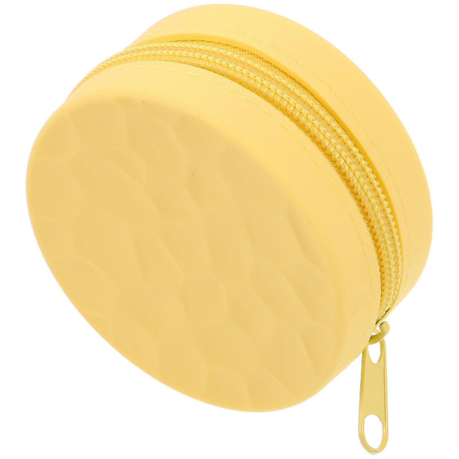 Cute Round Silicone Coin Purse with Zipper – Mini Storage Pouch for Earphones, Coins & Accessories – Portable & Compact Wallet for Organized On the