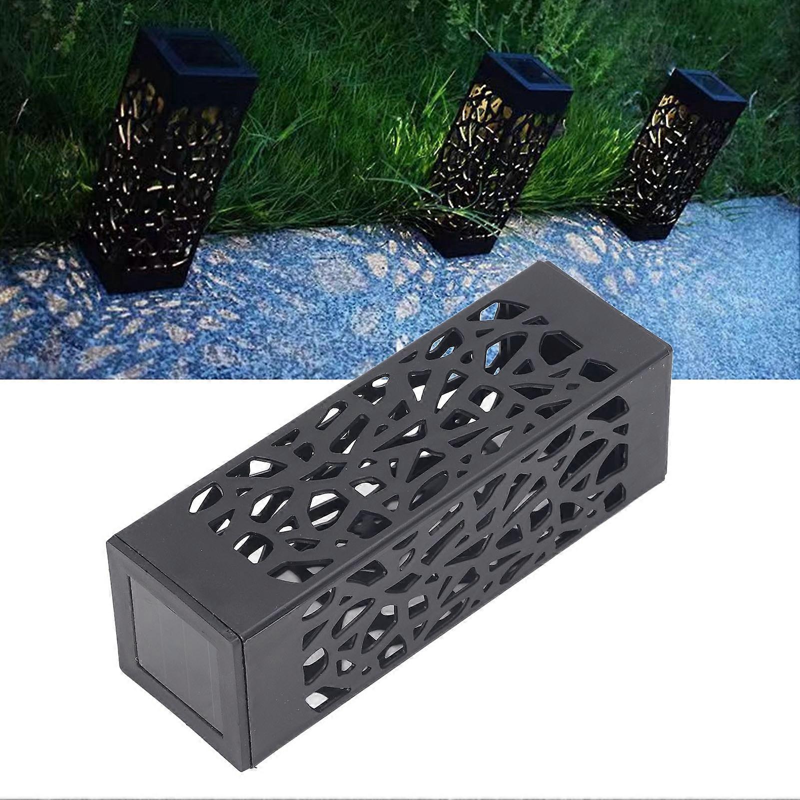 Landscape Light Waterproof Energy Saving Hollow Pattern Decorative Solar Garden Insert Light Warm Light 