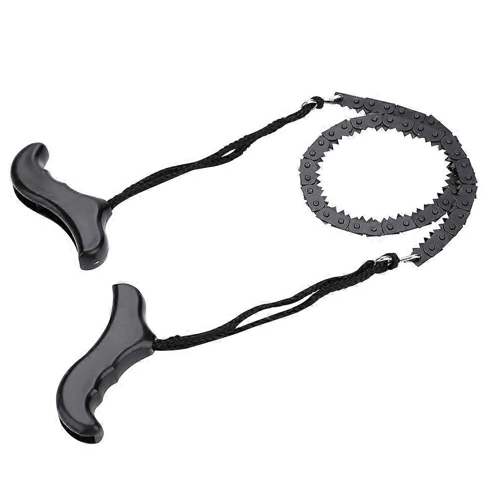 Scie à chaîne manuelle portable et légère en métal, accessoire de survie d'urgence en extérieur