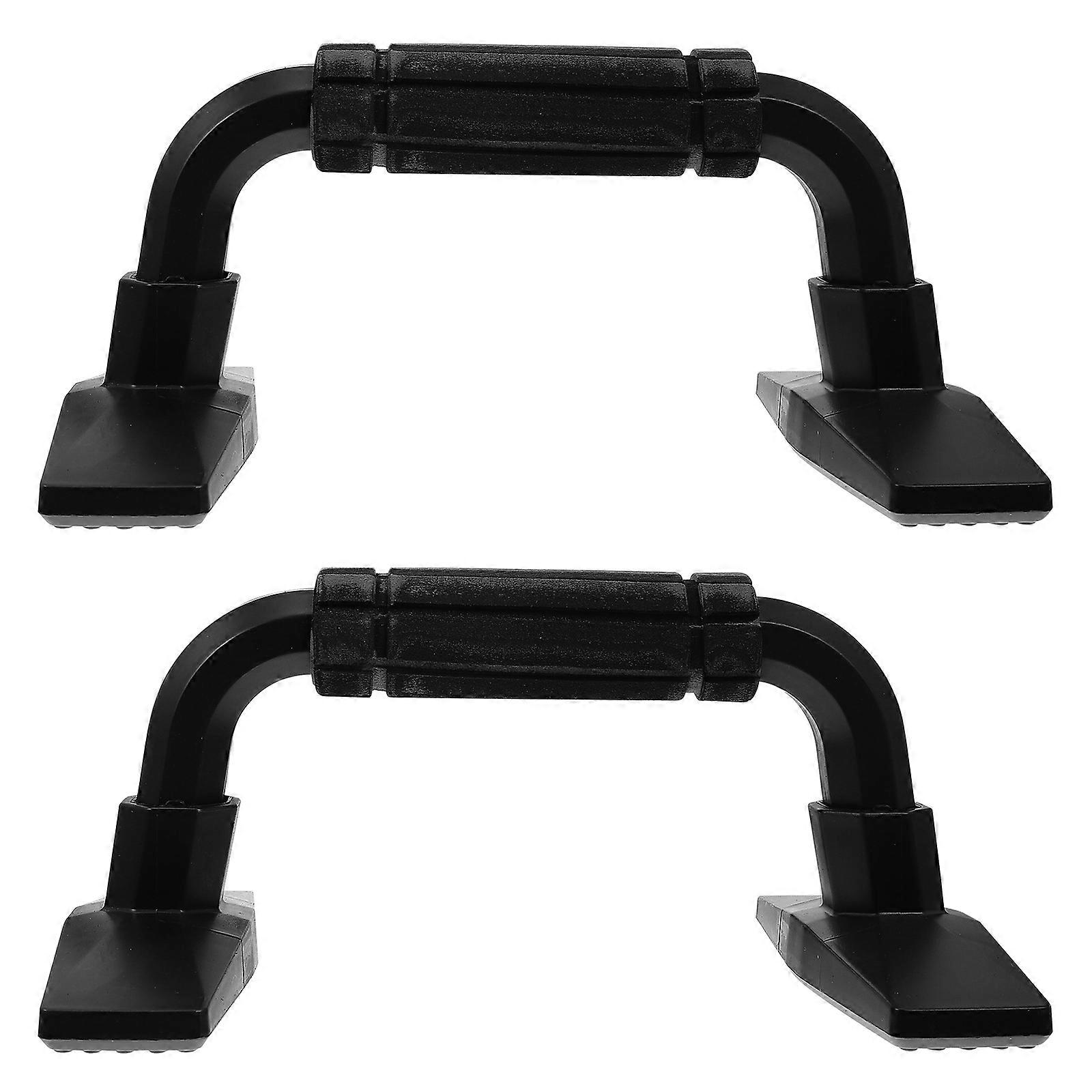 2Pcs Push-up Stands Made of Durable PP TEP and Pyroxylin Material for Sports Use Black Color Safe