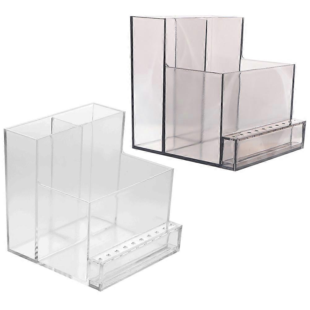 Drill Bit Organizer Case Nail Drill Bits Container Storage Box For Nail Salon Rectangular Multi-Compartment .3x9.7x10cm 2Pcs