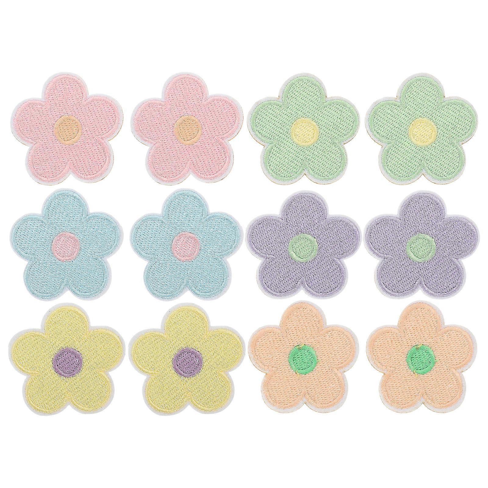 花の衣類ワッペン手工芸品のショッピングモールの家族の友人12個4.60X4.40X0.10CMのために装飾的なワッペンのアイロン